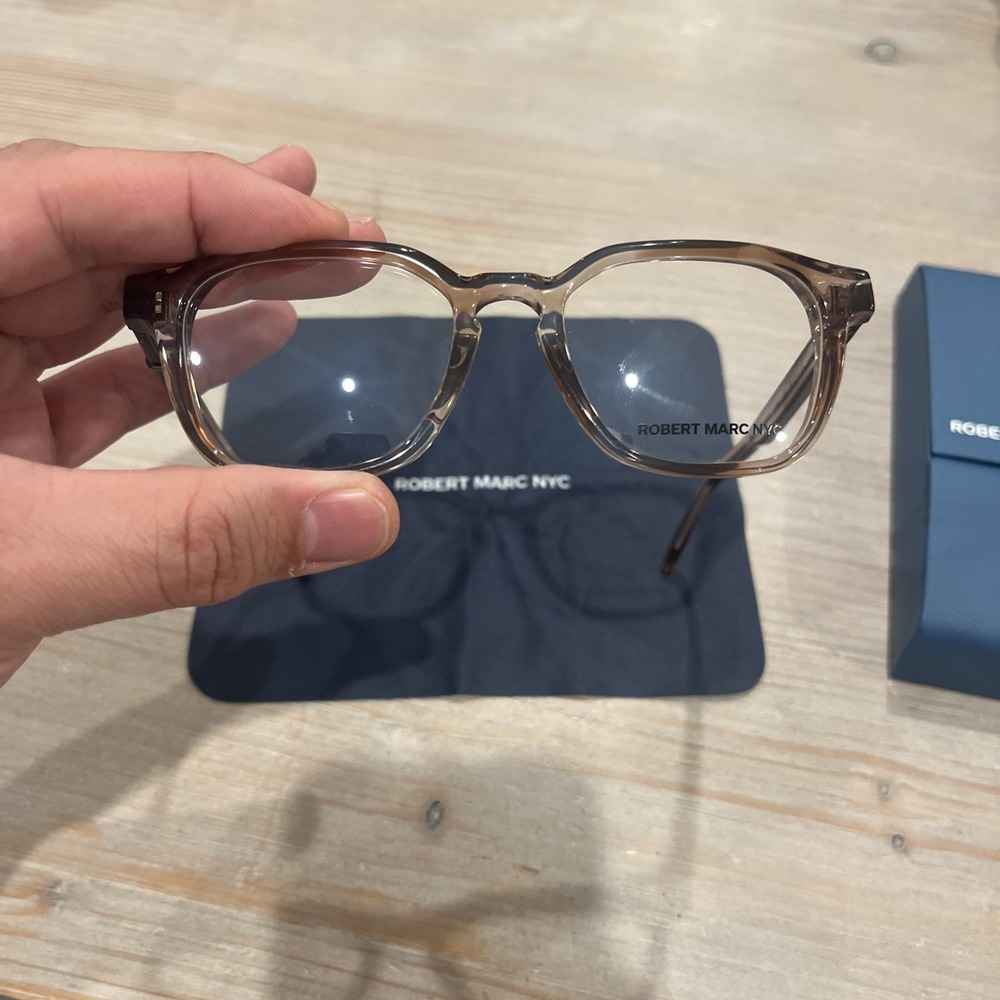 Robert Marc NYC 1037 Eyeglasses Frames 51-20-145 Coffee 494 Handmade in Japan - Picture 7 of 7